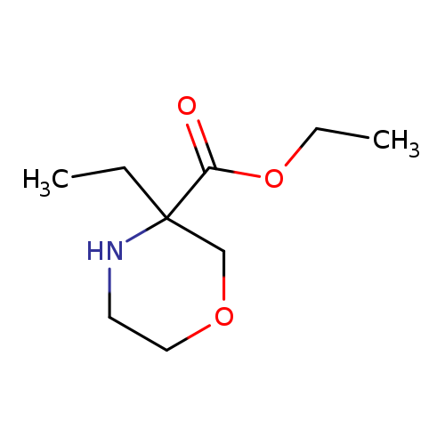 3-Morpholinecarboxylic acid, 3-ethyl-, ethyl ester