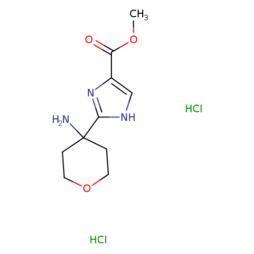 methyl 2-(4-aminooxan-4-yl)-1H-imidazole-4-carboxylate dihydrochloride