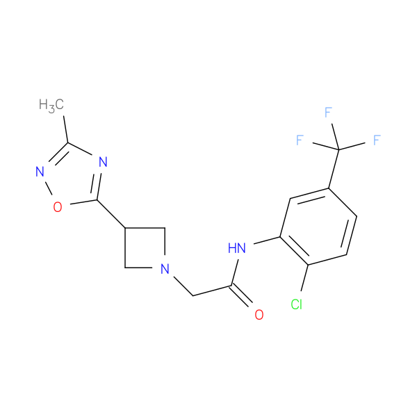 N-[2-chloro-5-(trifluoromethyl)phenyl]-2-[3-(3-methyl-1,2,4-oxadiazol-5-yl)azetidin-1-yl]acetamide