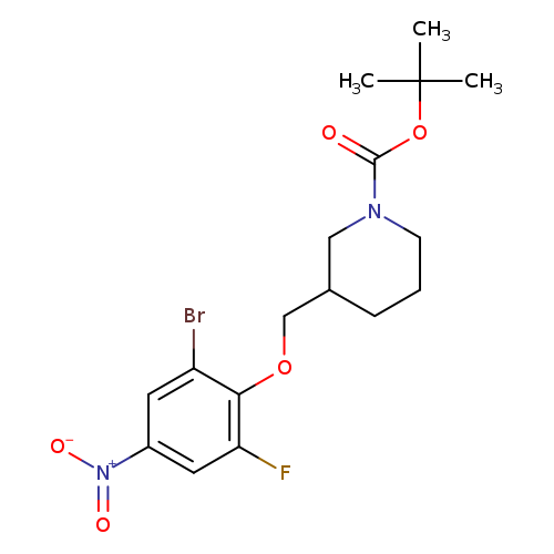 3-(2-Bromo-6-fluoro-4-nitro-phenoxymethyl)-piperidine-1-carboxylic acid tert-butyl ester