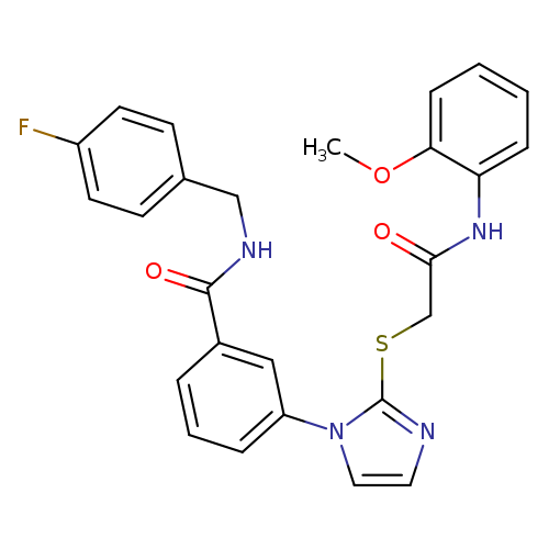 N-[(4-fluorophenyl)methyl]-3-[2-({[(2-methoxyphenyl)carbamoyl]methyl}sulfanyl)-1H-imidazol-1-yl]benzamide