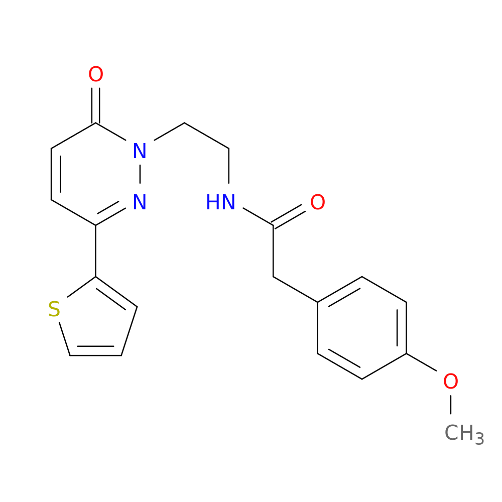 2-(4-methoxyphenyl)-N-{2-[6-oxo-3-(thiophen-2-yl)-1,6-dihydropyridazin-1-yl]ethyl}acetamide