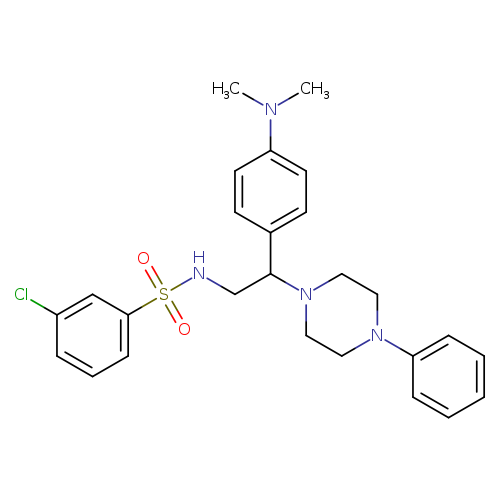 3-chloro-N-{2-[4-(dimethylamino)phenyl]-2-(4-phenylpiperazin-1-yl)ethyl}benzene-1-sulfonamide