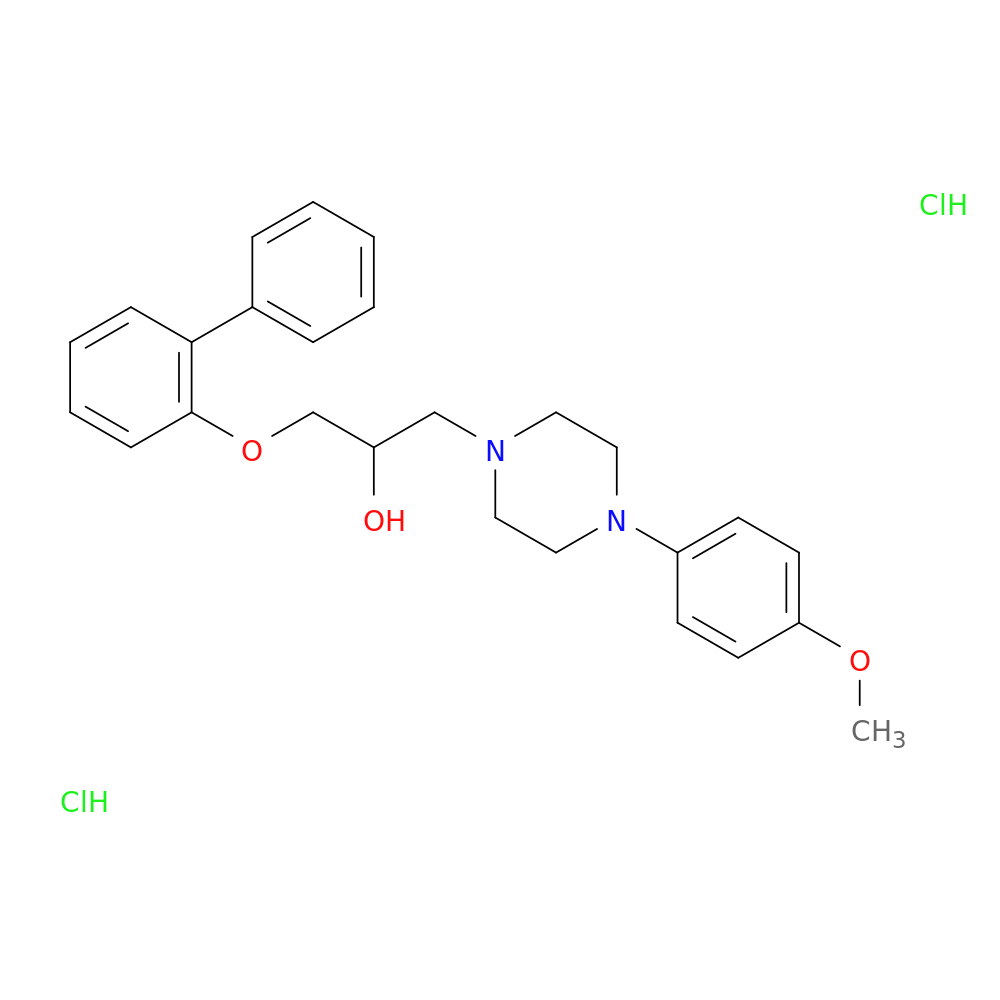 1-{[1,1'-biphenyl]-2-yloxy}-3-[4-(4-methoxyphenyl)piperazin-1-yl]propan-2-ol dihydrochloride