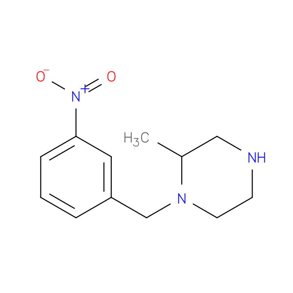 2-methyl-1-[(3-nitrophenyl)methyl]piperazine