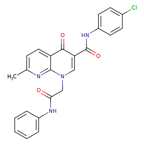 N-(4-chlorophenyl)-7-methyl-4-oxo-1-[(phenylcarbamoyl)methyl]-1,4-dihydro-1,8-naphthyridine-3-carboxamide