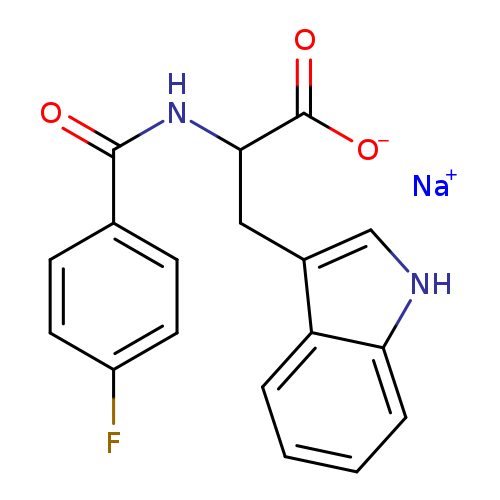 sodium 2-[(4-fluorophenyl)formamido]-3-(1H-indol-3-yl)propanoate