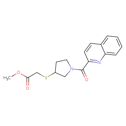 methyl 2-{[1-(quinoline-2-carbonyl)pyrrolidin-3-yl]sulfanyl}acetate