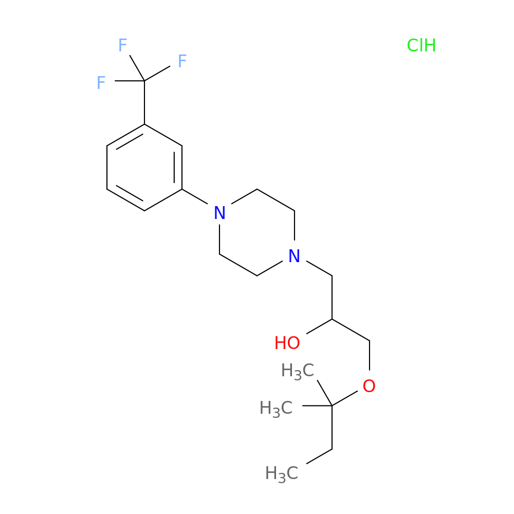 1-[(2-methylbutan-2-yl)oxy]-3-{4-[3-(trifluoromethyl)phenyl]piperazin-1-yl}propan-2-ol hydrochloride