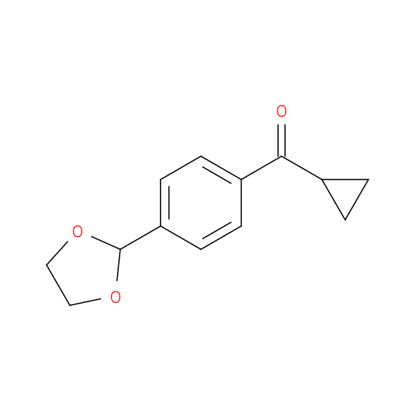 Cyclopropyl 4-(1,3-dioxolan-2-yl)phenyl ketone