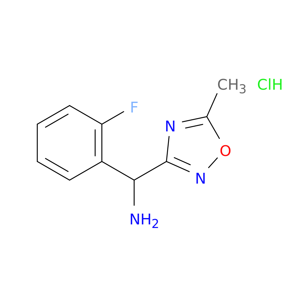 (2-Fluorophenyl)(5-methyl-1,2,4-oxadiazol-3-yl)methanamine hydrochloride