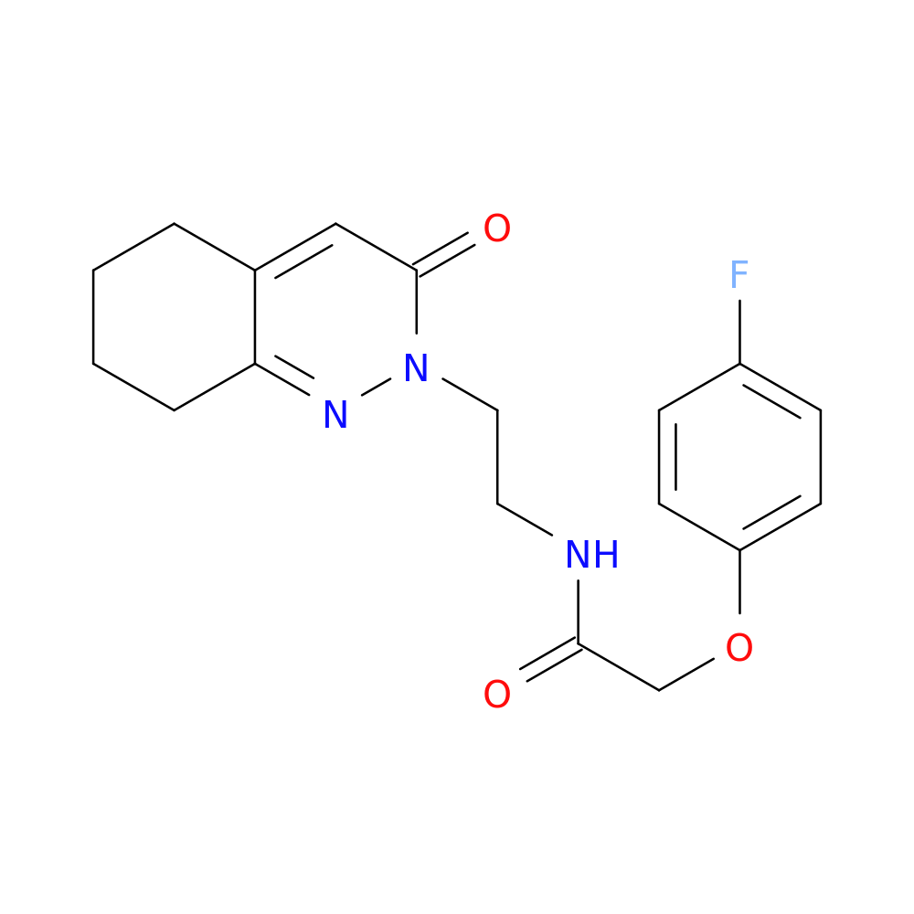 2-(4-fluorophenoxy)-N-[2-(3-oxo-2,3,5,6,7,8-hexahydrocinnolin-2-yl)ethyl]acetamide