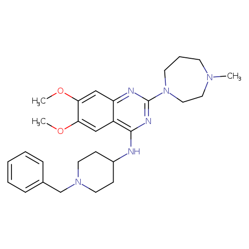 4-Quinazolinamine, 2-(hexahydro-4-methyl-1H-1,4-diazepin-1-yl)-6,7-dimethoxy-N-[1-(phenylmethyl)-4-piperidinyl]-