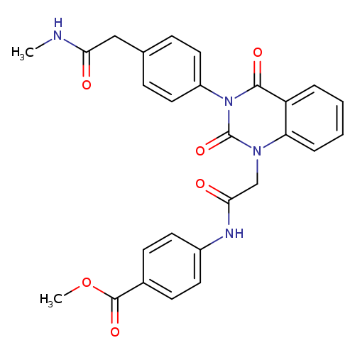 methyl 4-[2-(3-{4-[(methylcarbamoyl)methyl]phenyl}-2,4-dioxo-1,2,3,4-tetrahydroquinazolin-1-yl)acetamido]benzoate