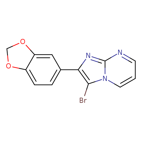 Imidazo[1,2-a]pyrimidine,2-(1,3-benzodioxol-5-yl)-3-bromo-