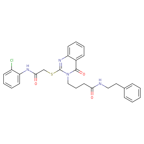 4-[2-({[(2-chlorophenyl)carbamoyl]methyl}sulfanyl)-4-oxo-3,4-dihydroquinazolin-3-yl]-N-(2-phenylethyl)butanamide