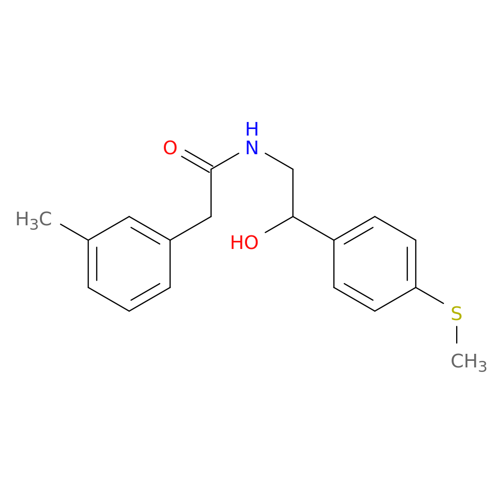 N-{2-hydroxy-2-[4-(methylsulfanyl)phenyl]ethyl}-2-(3-methylphenyl)acetamide