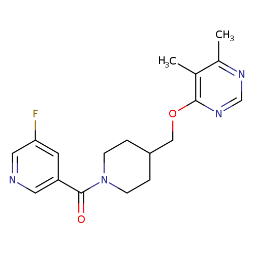 4-{[1-(5-fluoropyridine-3-carbonyl)piperidin-4-yl]methoxy}-5,6-dimethylpyrimidine