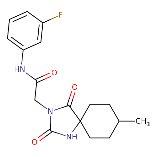 N-(3-fluorophenyl)-2-{8-methyl-2,4-dioxo-1,3-diazaspiro[4.5]decan-3-yl}acetamide