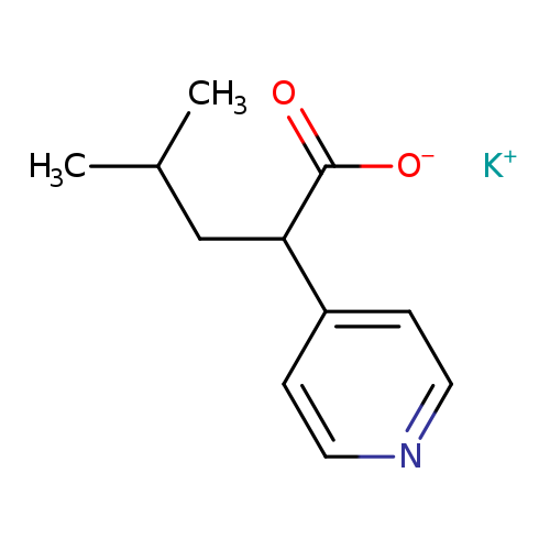 potassium 4-methyl-2-(pyridin-4-yl)pentanoate