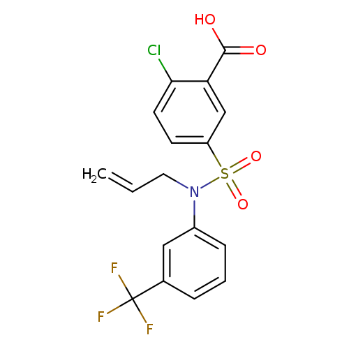 2-chloro-5-[(prop-2-en-1-yl)[3-(trifluoromethyl)phenyl]sulfamoyl]benzoic acid