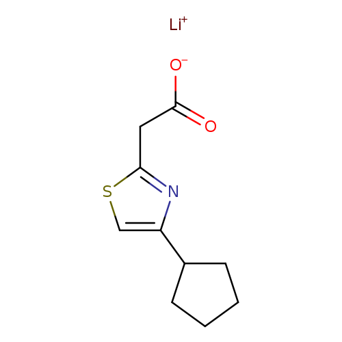lithium(1+) ion 2-(4-cyclopentyl-1,3-thiazol-2-yl)acetate