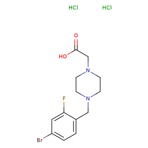 2-{4-[(4-bromo-2-fluorophenyl)methyl]piperazin-1-yl}acetic acid dihydrochloride