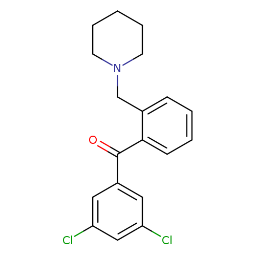 3,5-Dichloro-2'-piperidinomethyl benzophenone