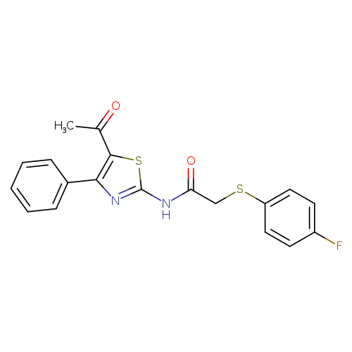 N-(5-acetyl-4-phenyl-1,3-thiazol-2-yl)-2-[(4-fluorophenyl)sulfanyl]acetamide