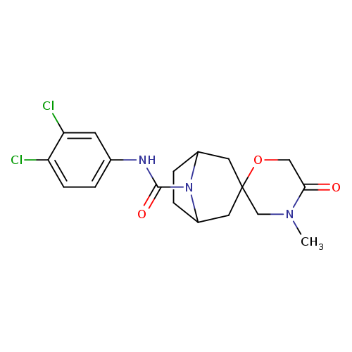 N-(3,4-dichlorophenyl)-4'-methyl-5'-oxo-8-azaspiro[bicyclo[3.2.1]octane-3,2'-morpholine]-8-carboxamide