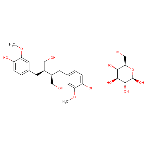 β-D-Glucopyranose, diglycoside with (2R,3R)-2,3-bis[(4-hydroxy-3-methoxyphenyl)methyl]-1,4-butanediol