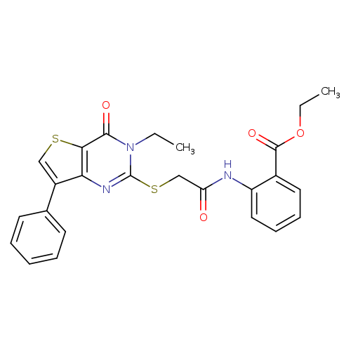 ethyl 2-[2-({3-ethyl-4-oxo-7-phenyl-3H,4H-thieno[3,2-d]pyrimidin-2-yl}sulfanyl)acetamido]benzoate