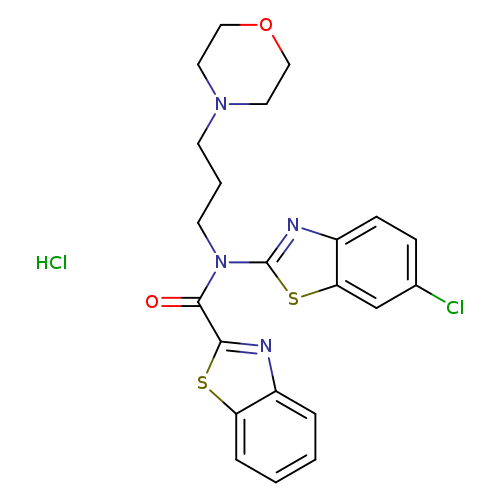 N-(6-chloro-1,3-benzothiazol-2-yl)-N-[3-(morpholin-4-yl)propyl]-1,3-benzothiazole-2-carboxamide hydrochloride