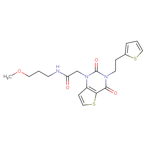 2-{2,4-dioxo-3-[2-(thiophen-2-yl)ethyl]-1H,2H,3H,4H-thieno[3,2-d]pyrimidin-1-yl}-N-(3-methoxypropyl)acetamide
