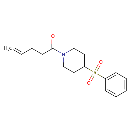 1-[4-(benzenesulfonyl)piperidin-1-yl]pent-4-en-1-one