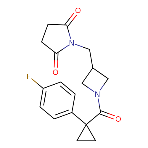 1-({1-[1-(4-fluorophenyl)cyclopropanecarbonyl]azetidin-3-yl}methyl)pyrrolidine-2,5-dione