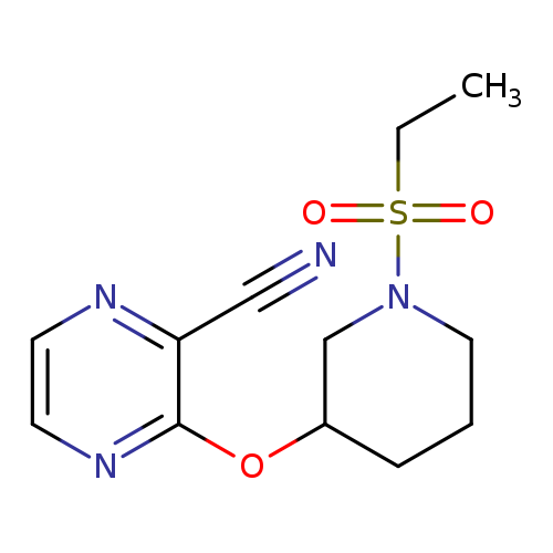 3-{[1-(ethanesulfonyl)piperidin-3-yl]oxy}pyrazine-2-carbonitrile
