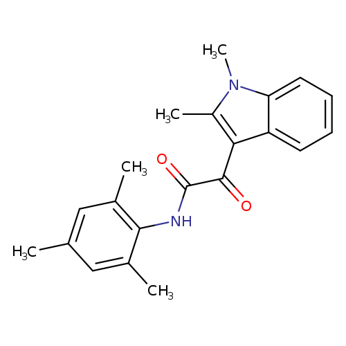 2-(1,2-dimethyl-1H-indol-3-yl)-2-oxo-N-(2,4,6-trimethylphenyl)acetamide