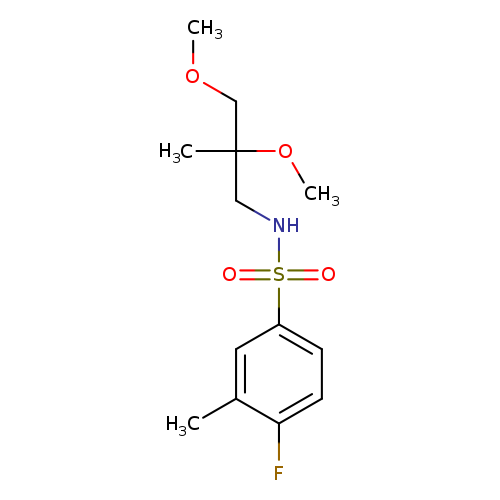 N-(2,3-dimethoxy-2-methylpropyl)-4-fluoro-3-methylbenzene-1-sulfonamide