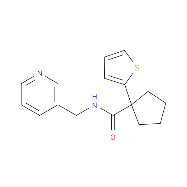 N-[(pyridin-3-yl)methyl]-1-(thiophen-2-yl)cyclopentane-1-carboxamide