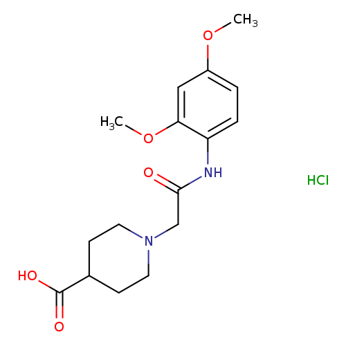 1-{[(2,4-dimethoxyphenyl)carbamoyl]methyl}piperidine-4-carboxylic acid hydrochloride