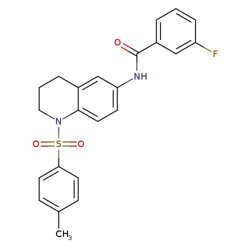 3-fluoro-N-[1-(4-methylbenzenesulfonyl)-1,2,3,4-tetrahydroquinolin-6-yl]benzamide