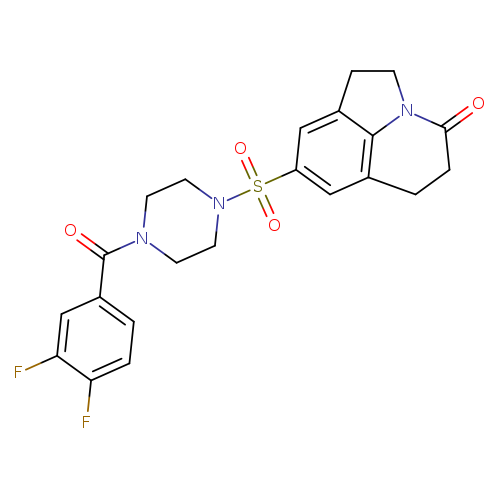 6-{[4-(3,4-difluorobenzoyl)piperazin-1-yl]sulfonyl}-1-azatricyclo[6.3.1.0^{4,12}]dodeca-4(12),5,7-trien-11-one