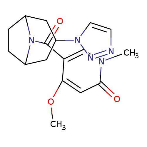 4-methoxy-1-methyl-5-[3-(1H-1,2,3-triazol-1-yl)-8-azabicyclo[3.2.1]octane-8-carbonyl]-1,2-dihydropyridin-2-one