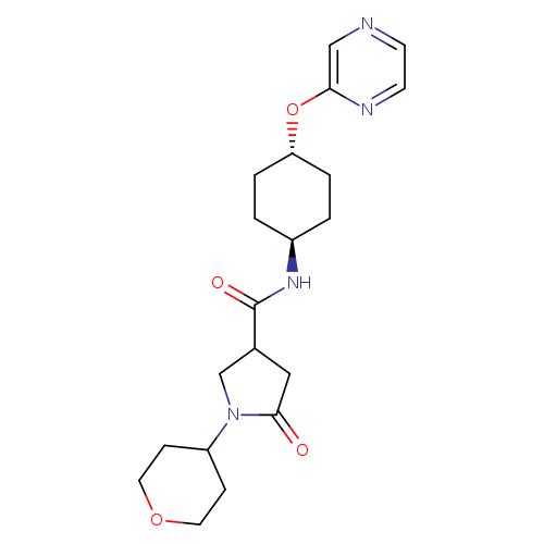 1-(oxan-4-yl)-5-oxo-N-[(1r,4r)-4-(pyrazin-2-yloxy)cyclohexyl]pyrrolidine-3-carboxamide