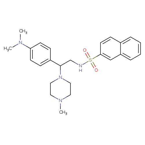 N-{2-[4-(dimethylamino)phenyl]-2-(4-methylpiperazin-1-yl)ethyl}naphthalene-2-sulfonamide