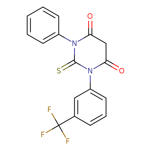1-phenyl-2-sulfanylidene-3-[3-(trifluoromethyl)phenyl]-1,3-diazinane-4,6-dione