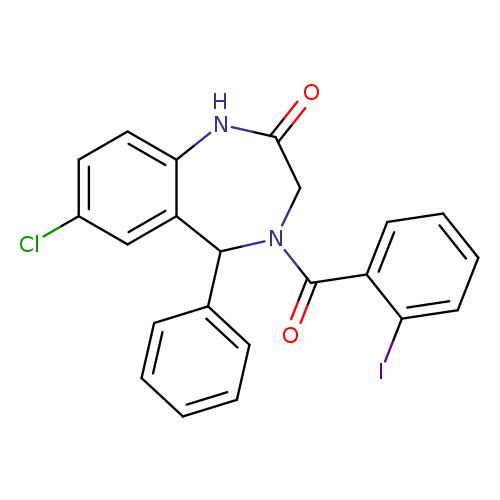 7-chloro-4-(2-iodobenzoyl)-5-phenyl-2,3,4,5-tetrahydro-1H-1,4-benzodiazepin-2-one
