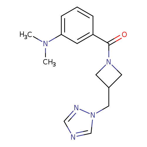 N,N-dimethyl-3-{3-[(1H-1,2,4-triazol-1-yl)methyl]azetidine-1-carbonyl}aniline
