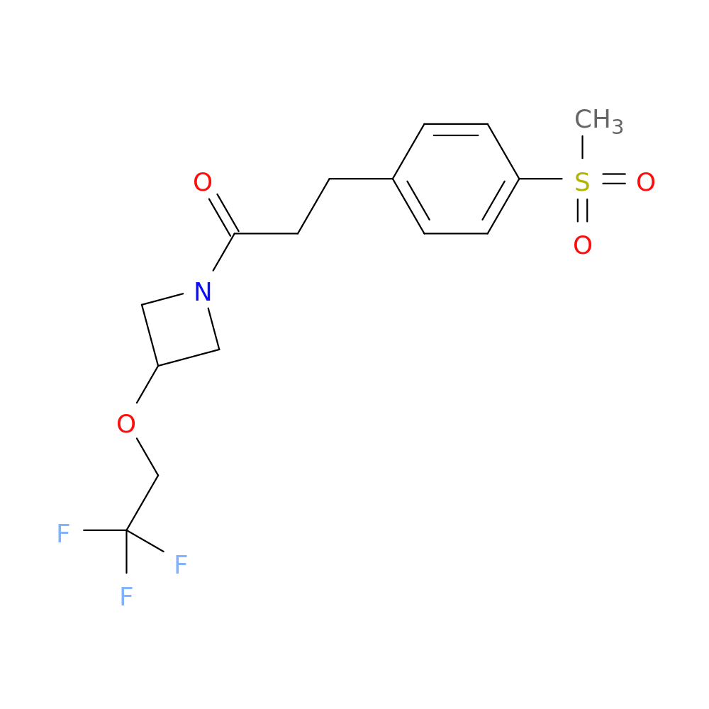 3-(4-methanesulfonylphenyl)-1-[3-(2,2,2-trifluoroethoxy)azetidin-1-yl]propan-1-one